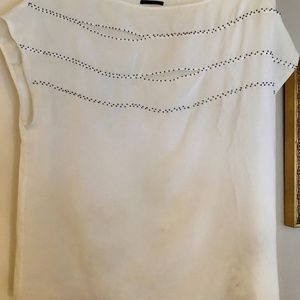 Designer IKKS Women's Cream with Beads top